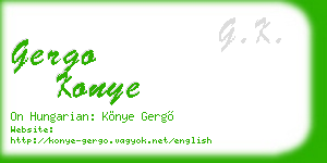 gergo konye business card